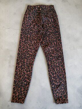SPIRITUAL GANGSTER Brown Leopard Print Leggings Size X Small